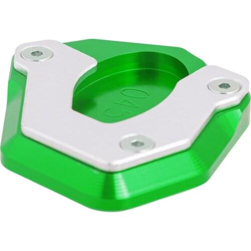 Aluminum Side Stand Pad Widening Plate Motorcycle Kickstand Enlarger for Kawasaki Z650/Z900 2017-2020