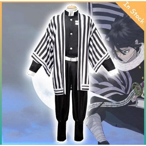Anime Comic Demon Slayer Kimetsu no Yaiba Cosplay Costumes Iguro Obanai Cosplay Costume Uniforms Halloween Blade Of Demon