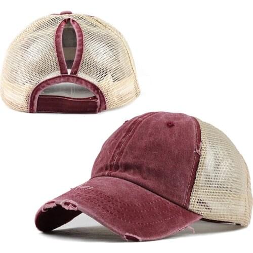 Ponytail Messy Buns Trucker Plain vogue Baseball Cap Visor Unisex Hat Outdoor Hat Casual Summer Snapback Caps Бейсболка #YJ