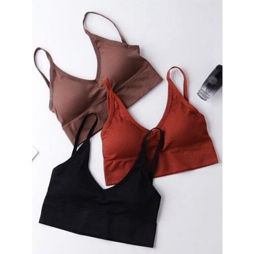 Japanese Style Triangle Cup Underwear Women Backless sports top Wireless Padded Bras Womens Intimates