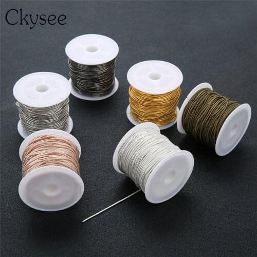 Ckysee 10yards/lot Gold Black Color Metal Copper Snake Chain Necklace 1.5mm Diameter Bulk Chains For Diy Necklace Making