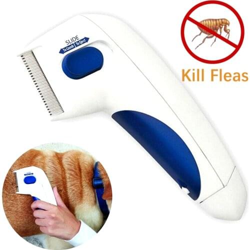 Pet Electric Flea Comb Cat Dog Grooming Comb For Anti Fleas Ticks Remover Tools Kill Lice Electric Head Brush for dog fleas