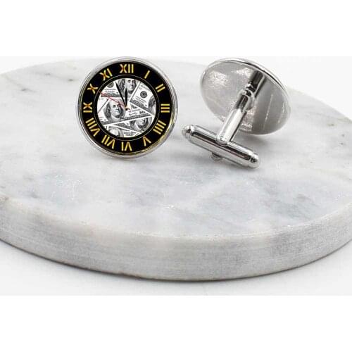 Classic retro personality creative watch cufflinks Modern minimalist fashion art accessories