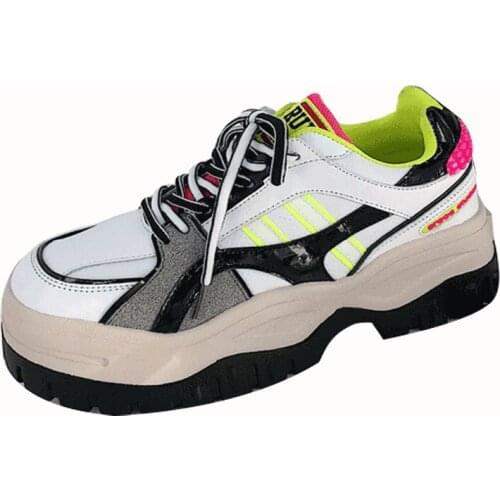 Candy color stitching old shoes women 2020ins trendy sports shoes womens casual increase running shoes sneakers women