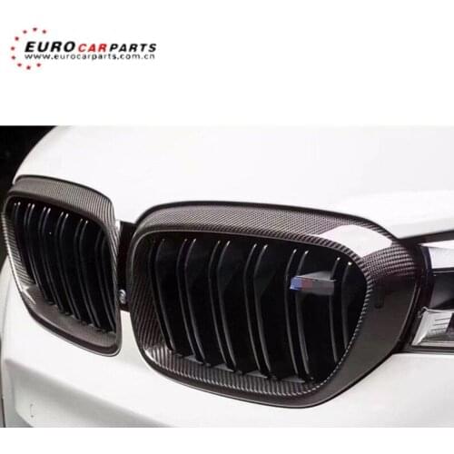M5 F90 dry carbon fiber material grille cover fit for F90 front bumper replace grille