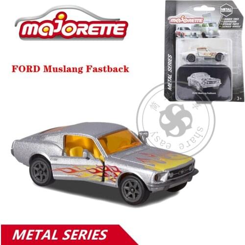 Majorette 1/64 Metal Body+Chassis Series Cars FORD Muslang Fastback Hot Pop Kids Toys Motor Vehicle Diecast Metal Model