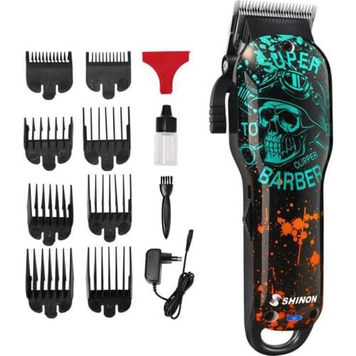 NEW Rechargeable Electric Hair Clipper Professional Graffiti Pattern Hair Cutter Cordless Barber Trimmer Hair Machine For Men