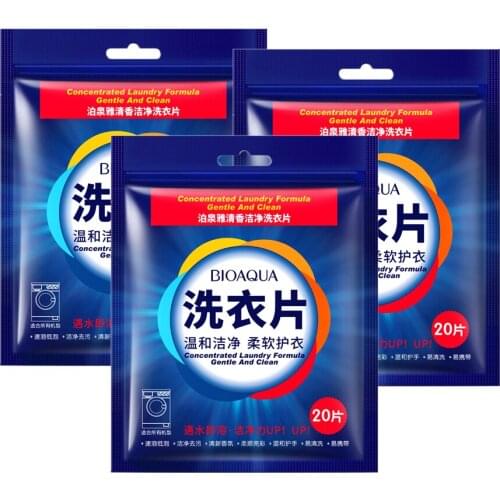 20PCS New Formula Laundry Detergent Nano Super Concentrated Washing Soap Gentle Washing Powder Sheets Laundry Cleaning Products