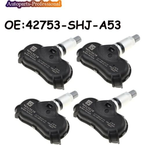 4 pcs/lot New For H onda A cura TPMS Tire Pressure Monitor Sensor 42753-SHJ-A53 42753SHJA53 Car accessories