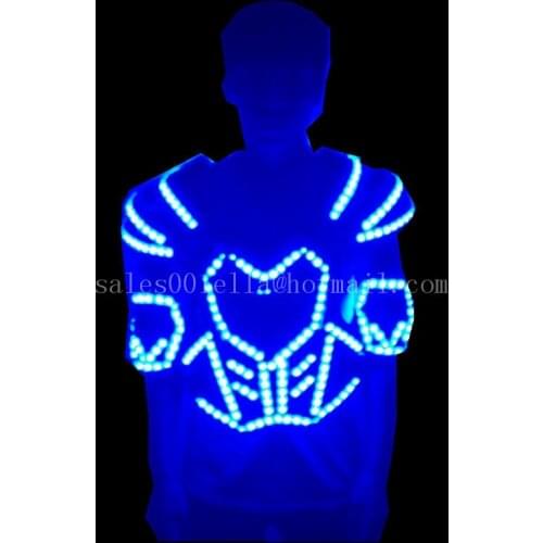 New Design RGB LED Luminous Armor/ Performing Armor/ LED Clothing For Stage Show Ballroom Dance Wear DHL Free Shipping