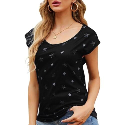 Sexy Womens Tops And Blouses Ladies Fashion Casual Floral Print Top Short Sleeve Loose Top Blouse Blusas Mujer De Moda 2021