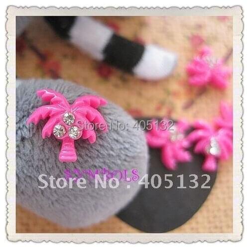 RC-126-2 200pcs/bag Rose Resin Rhinestone Coconut Tree Nail Art Decoration Cellphone Decoration