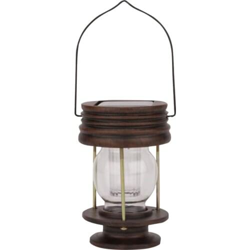 Retro Hanging Solar Light Waterproof Tree Decor Lamp With Handle Decorative Outdoor Night Light For Garden Yard