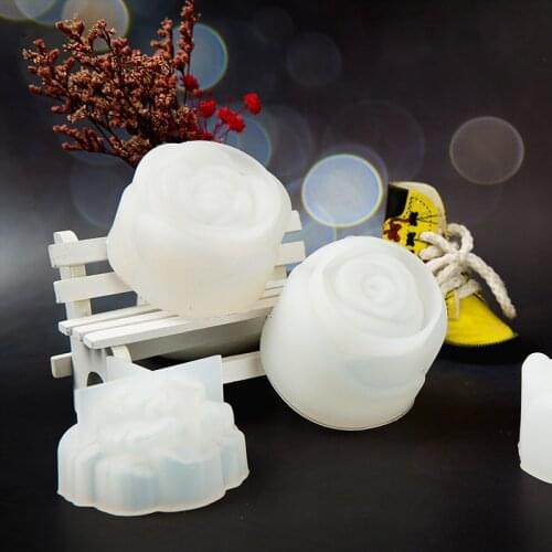 DIY Jewelry Crystal Epoxy Mould Mirror Three-dimensional Flowers Bright Flower Silicone Mold Making Cake Fondant Handmade Crafts