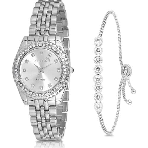 Women Wrist watch Zircon Stone Bracelet Gift Pl-1271b2