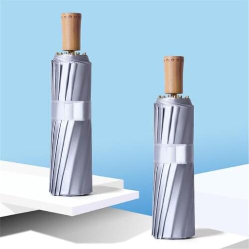 PALONY Titanium Silver 16 Bone 3 Fold Umbrella Sunshade Umbrella Small Fresh Sun Protection Uv Women Can Customize Logo