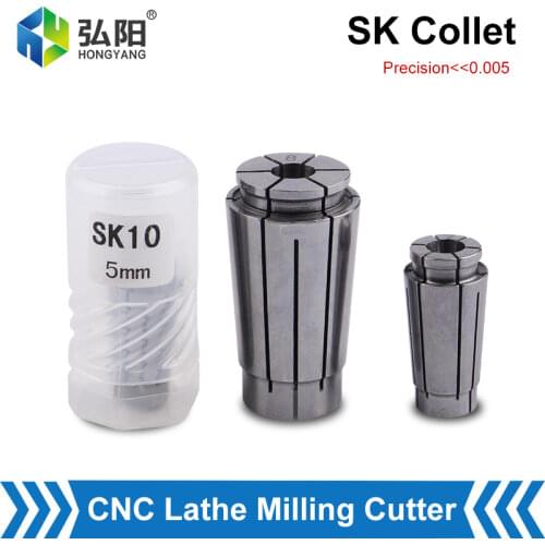 1PC Accuracy 0.005 Lathe Tool Holder Sk Chuck SK10 SK16 CNC Milling Cutter Chuck Spring Clamp Machining Center Tool Holder