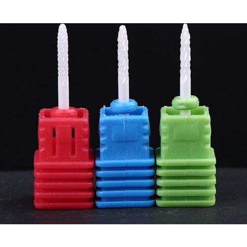 1pcs Ceramic Nail Drill Bit Rocket-Shape Grinding Stone Head For Electric Manicure Machine Accessories Nail Art Files Tools TH11