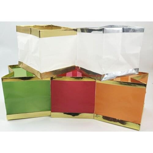 10pcs/ Lot 15*15*15cm Colorful Biodegradable River Pool Floating Square Praying Wishing Water Paper Lantern for Event Ceremony