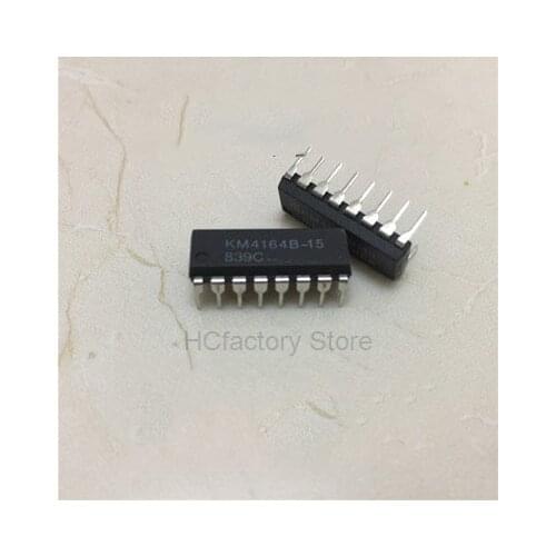 10pcs/lot 4164 KM4164B KM4164B-10 KM4164B-12 KM4164B-15 DIP16 64K x 1-bit dynamic RAM and page mode chip Wholesale one-stop