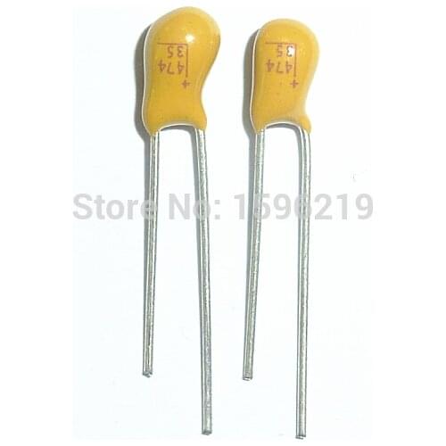 100pcs Tantalum capacitor 0.47uF 35V Brand New 35V0.47uF DIP Radial