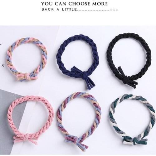 1000pcs Twist Elastic Rubber Band Colorful Women Hair Rope Ring Hair Accessories Braiding Tool Female Hair Bands Scrunchie