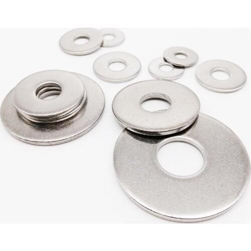 2/50X M2.5 M3 M3.5 M4 M5 M6 M8 M10 M12 M14 M16 A2-70 304 Stainless Steel Large Size Oversize Big Wider Flat Washer Plain Gasket