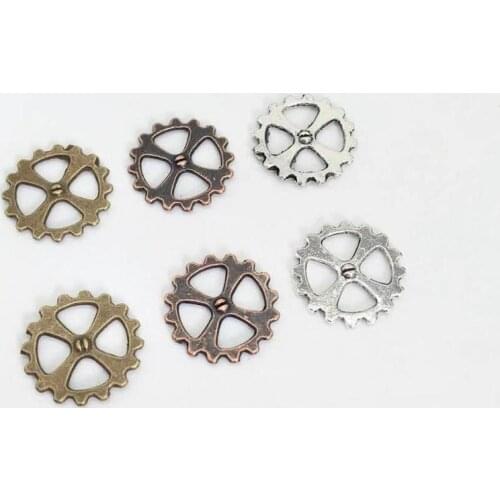 High quality Vintage 40 PCS Metal Steampunk gear Charms Diy Fashion Accessories Gear Pendant Charms for Jewelry Making