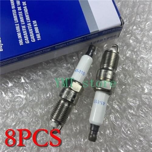 8PCS/Set 41-110 (12621258) Iridium Spark Plug Fit For Cadillac Hummer H2 Buick GMC Chevrolet Car Spark Plug
