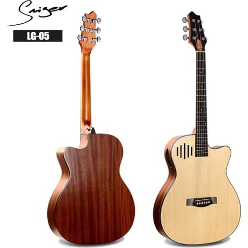 Guitar Acoustic Electric Steel-String Flattop 40 Inches A-Body Guitarra 6 Strings Folk Pop Cutaway Spruce Wood Color Lines