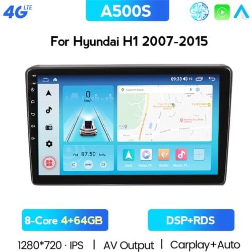 For Hyundai H1 TQ 2007-2015 Android 10.0 DSP Car Radio Navigation Multimedia Player GPS IPS Screen Player No Car DVD Player Russ
