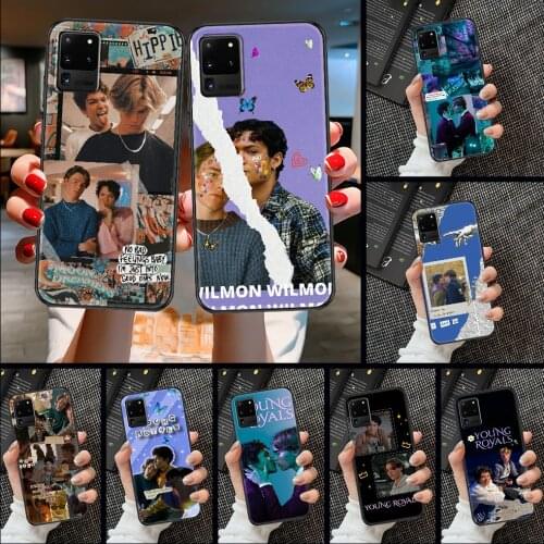Young Royals Simon and Wilhelm Phone case For Samsung Galaxy Note 4 8 9 10 20 S8 S9 S10 S10E S20 Plus UITRA Ultra black silicone