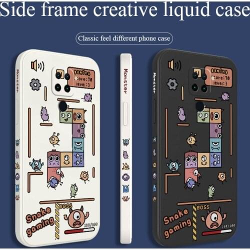 Funny Snake Phone Case For Xiaomi Redmi Note 10 10S 9T 9 8 7 Pro MAX Redmi 9 9A K40 K40pro K30 K20 Liquid Silicone Cover