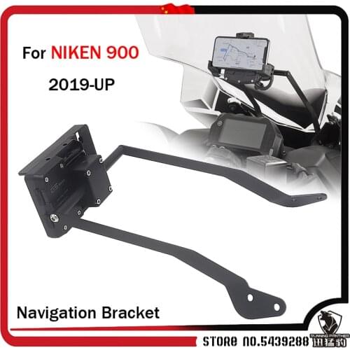 Black for YAMAHA NIKEN 900 NIKEN900 2019-UP 2020 Motorcycle Mobile Phone Navigation Bracket Support 12MM USB charging