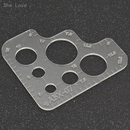 Chzimade DIY Handmade Leather Tools R Rules Rounded Corners Full Size Acrylic Template