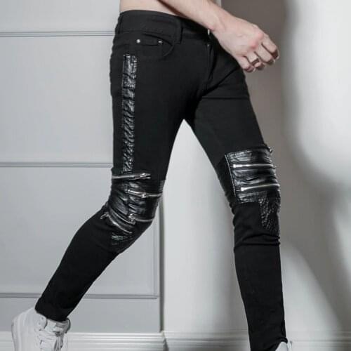 Мужские кожаные штаны IKKB China At AliExpress