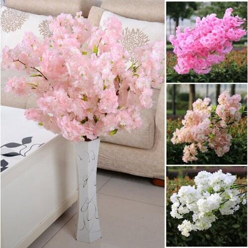 Artificial Cherry Blossom Flower Branch Flowers Arrangements For Home Wedding