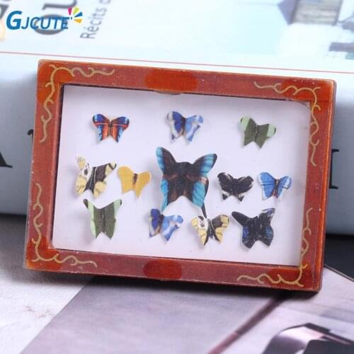1:12 Vintage Framed Photos Miniature Butterfly Specimen Doll Accessories Wall Picture 1:12 Dollhouse Miniature Oil Painting