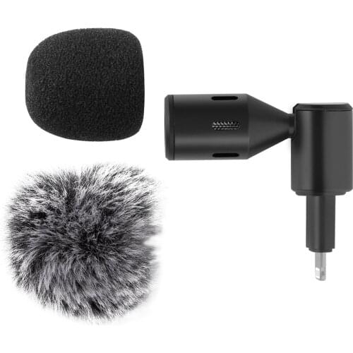 Microphone With Adjustable Angle Plug And Play Mic External Microphone For Mobile Phones No Battery Required Type-C/Lightning