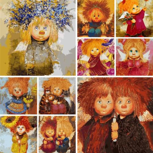 DIY Sunflower Coloring By Numbers Kit Frameless Oil Paint 40x50cm 26 Colors Hand Painted Diff:4 Stars