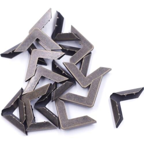 10Pcs Corner Protector Book Albums Menus Scrapbooking Hardware Folders Alloy Bronze Tone DIY Accessories 42x30mm