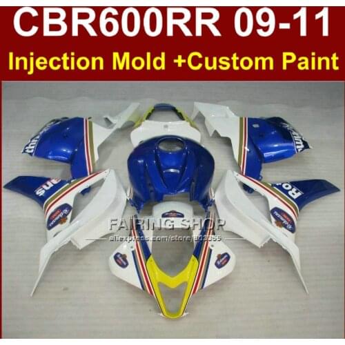 100% FIT Motorcycle fairings for HONDA CBR 600RR 09 10 11 CBR 600 RR Rothmans blue fairing kits 2009 2010 2011 cbr600rr +7gifts