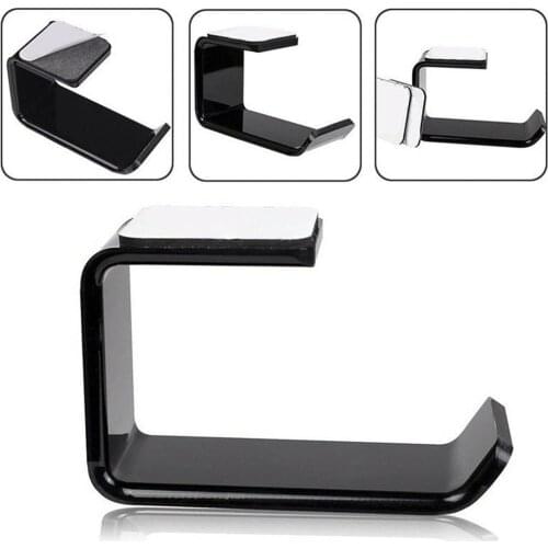 Simple Headphone Stand Hanger Hook Tape Under Desk Dual Headset Mount Holder Easy to Use Earphone Accessories Kits ONLENY