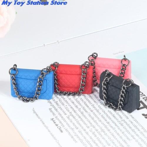 1 Pc Chain Pack Doll Bag Miniature Shopping Handbag Purse Ladys Shoulder Bag Fashion Dolls Accessory Dolls Accessories