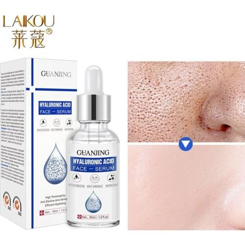 LAIKOU Hyaluronic Acid Stock Solution Facial Serum Shrink Pore Essence Deep Moisturizing OilControl Lifting Face Serum Skin Care