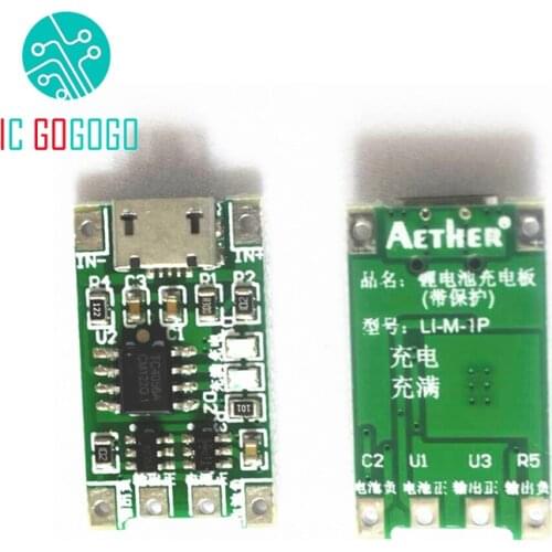 TP4056 1A Lithium Battery Charger Module 3.7V Overcharge Overdischarge Protection Power Module Li-ion Lipo Battery Charge Board