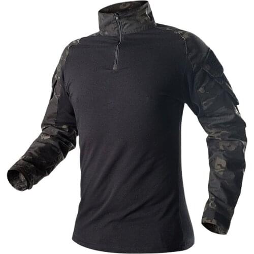 Outdoor Oversized Military Tactical T-shirts US Army Uniform Elastic Camo Combat Shirts Paintball Hunting Shooting Shirt 5XL