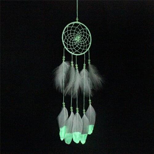 Unique Fluorescent Dreamcatcher Fashion Gift India Handmade Wind Chimes Hanging Pendant Dream Catcher Home Wall Art Decor
