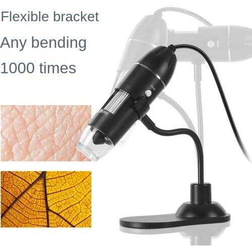 USB Digital Microscope with OTG Function 1000X Magnification Endoscope 8-LED Light Magnifying Glass Magnifier with Stand
