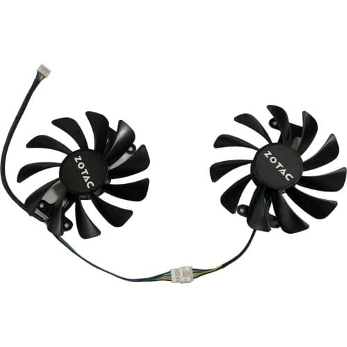 2pcs/set 95MM GAA8S2U Graphics Card Fan For ZOTAC ZT-P10800C-10P ZT-P10700C-10P GTX1070 GTX1080 AMP edition Video Cards Cooling